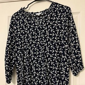 Navy anchor blouse